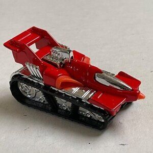Hot Wheels Anteater Custom Tank Vintage 1992 Red Silver Tank Car Jet Decor